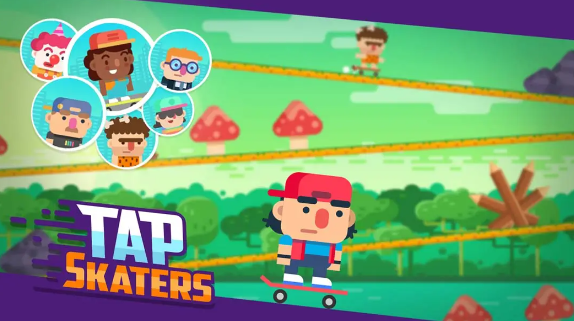 《速降滑板比赛游戏 Tap Skaters》Switch英文版NSP下载-蚂蚁汇资源分享项目网