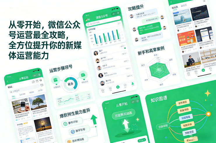 从零开始，微信公众号运营最全攻略，全方位提升你的新媒体运营能力-蚂蚁汇资源分享项目网