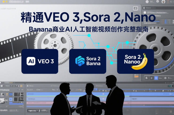 精通VEO 3，Sora 2，Nano Banana商业AI人工智能视频创作完整指南-蚂蚁汇资源分享项目网