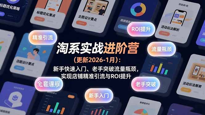 淘系实战进阶营(更新2026-1月-蚂蚁汇资源分享项目网