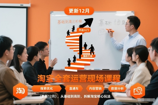 淘宝全套运营现场课程(更新26年1月)，从基础到高阶，拆解淘宝核心玩法-蚂蚁汇资源分享项目网