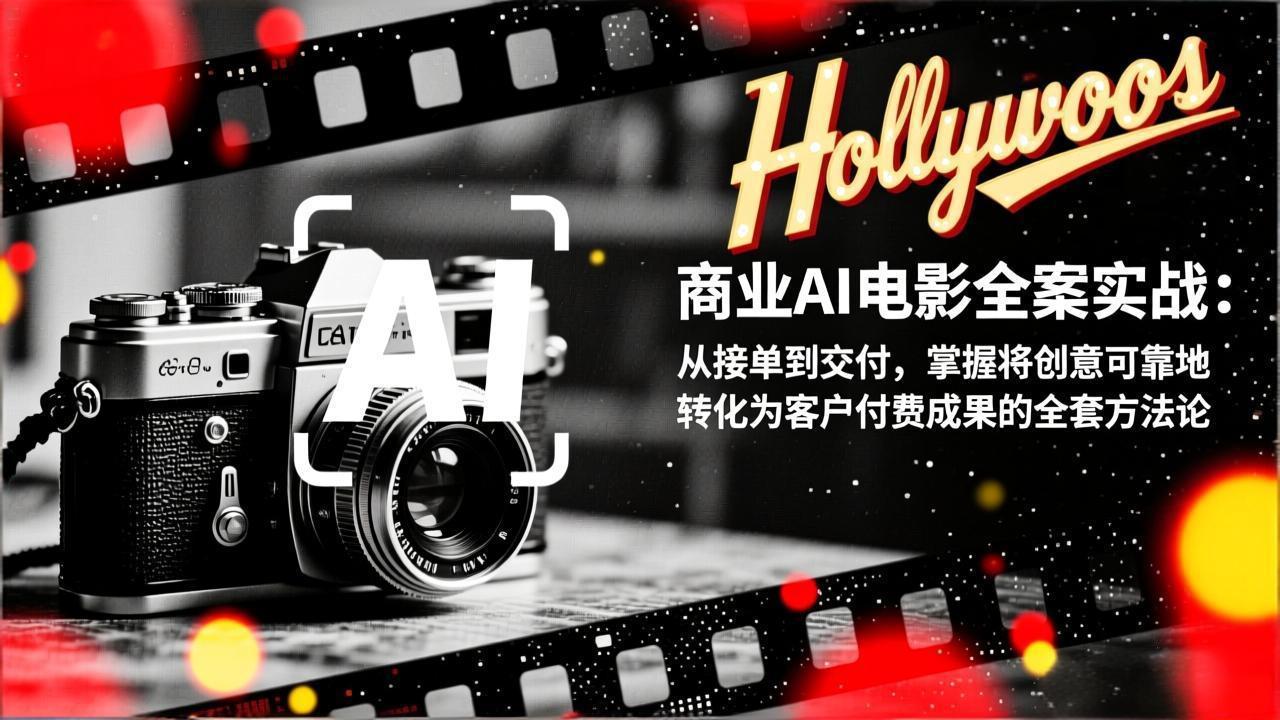 商业AI电影全案实战：从接单到交付，掌握将创意可靠地转化为客户付费成果的全套方法论-蚂蚁汇资源分享项目网