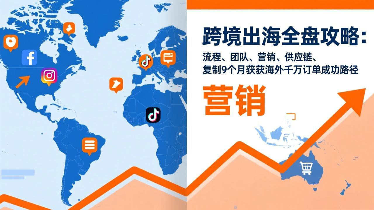 跨境出海全盘攻略：流程，团队，营销，供应链，复制9个月斩获海外千万订单成功路径-蚂蚁汇资源分享项目网