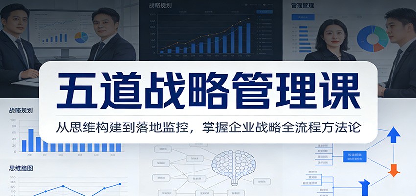 五道战略管理课：从思维构建到落地监控，掌握企业战略全流程方法论-蚂蚁汇资源分享项目网