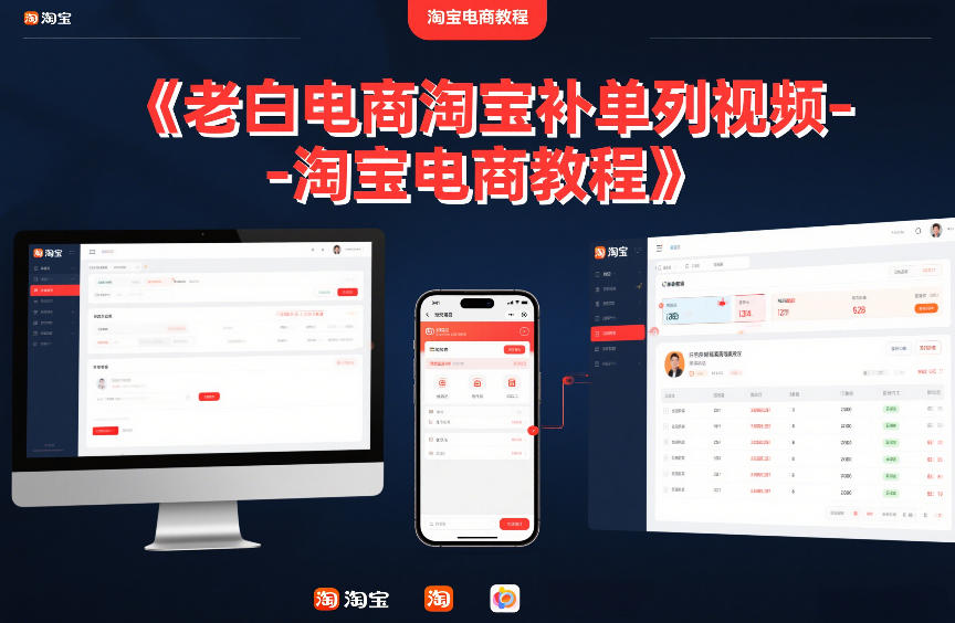 老白电商淘宝补单系列视频-淘宝电商教程-蚂蚁汇资源分享项目网