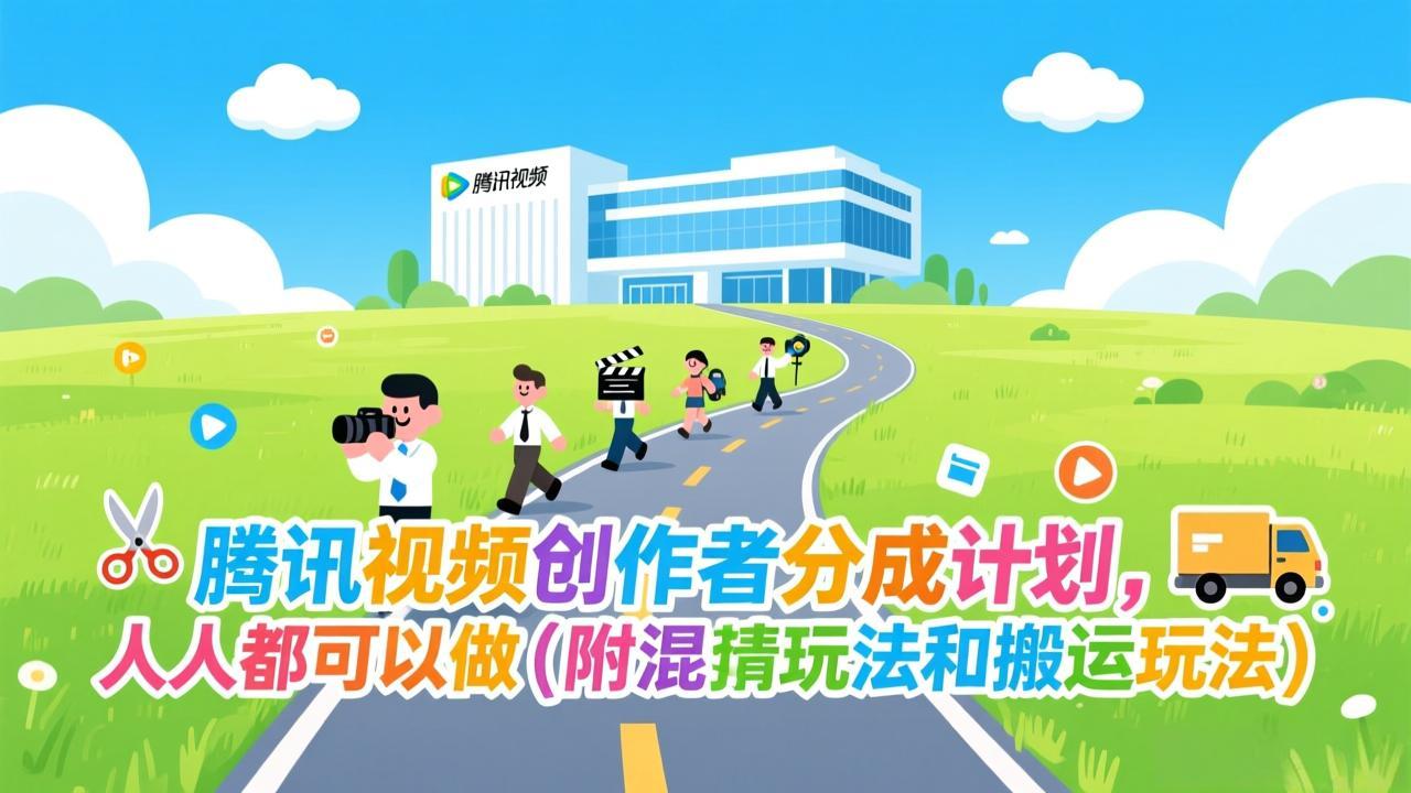 腾讯视频创作者分成计划，人人都可以做(附混剪玩法和搬运玩法-蚂蚁汇资源分享项目网