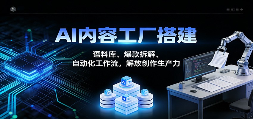 AI内容工厂搭建：语料库、爆款拆解、自动化工作流，解放创作生产力-蚂蚁汇资源分享项目网