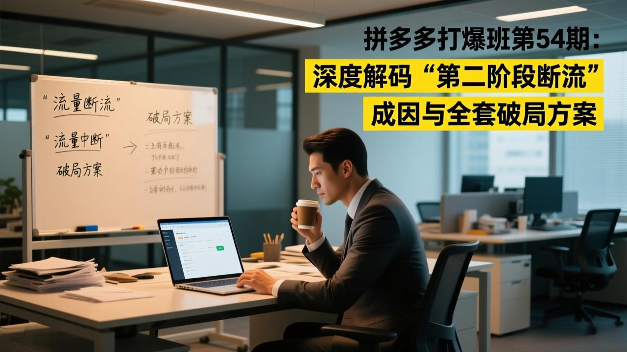 拼多多打爆班第54期：深度解码“第二阶段断流”成因与全套破局方案-蚂蚁汇资源分享项目网