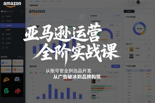 亚马逊运营全阶实战课，从账号安全到选品开发，从广告破冰到品牌构筑(更新2026)-蚂蚁汇资源分享项目网