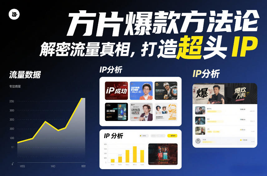 方片爆款方法论，解密流量真相，打造超头IP-蚂蚁汇资源分享项目网