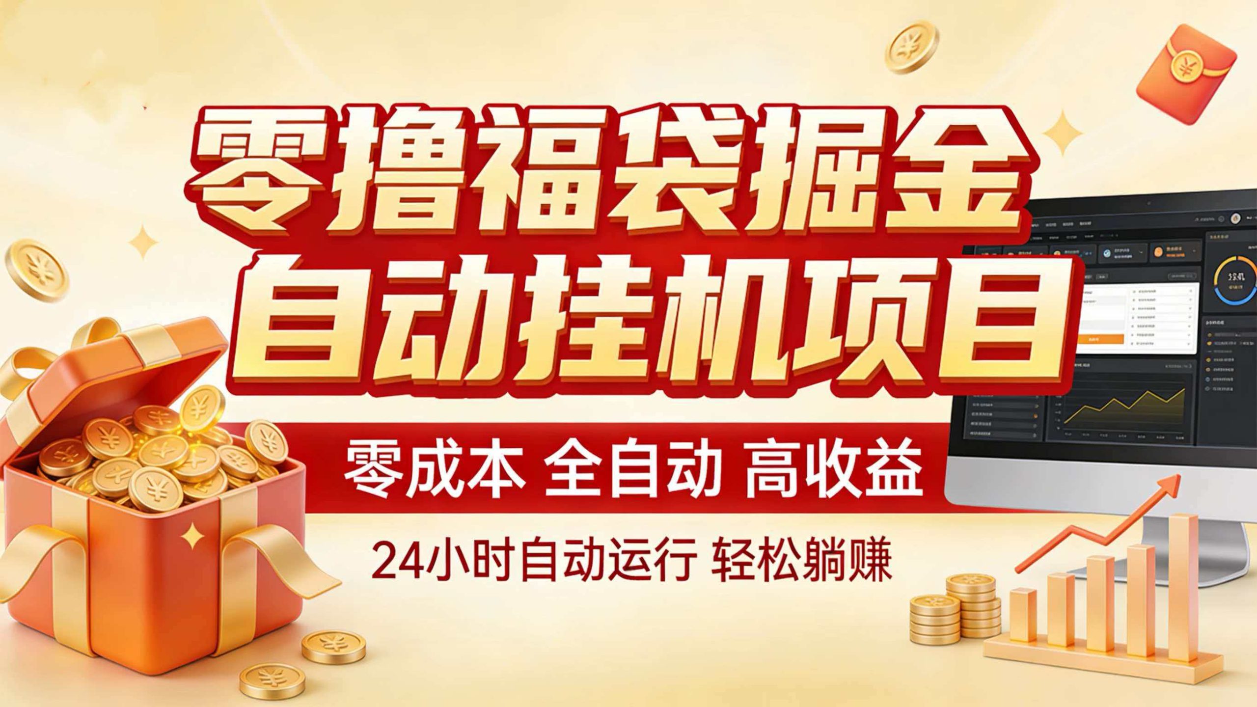 零撸福袋掘金！全自动挂机躺赚，新手也能上手-蚂蚁汇资源分享项目网