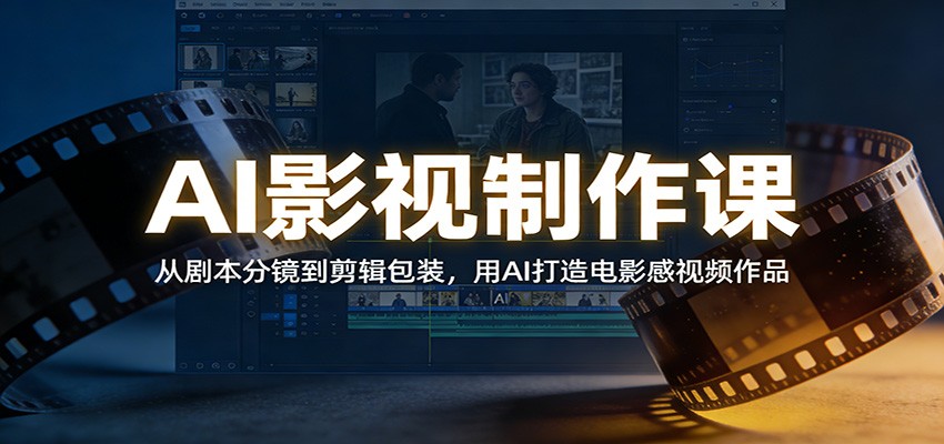 AI影视制作课：从剧本分镜到剪辑包装，用AI打造电影感视频作品-蚂蚁汇资源分享项目网