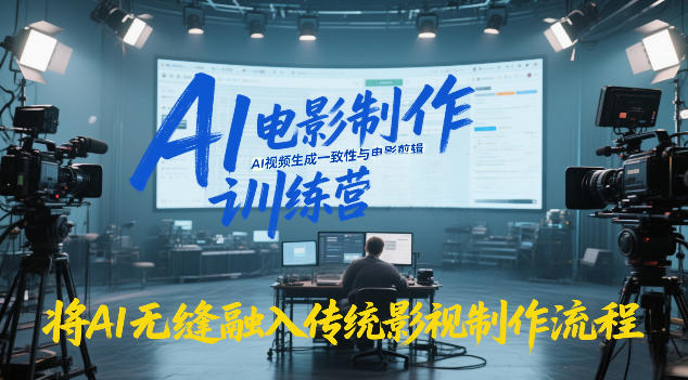 AI电影制作训练营，掌握AI视频生成一致性与电影剪辑，将AI无缝融入传统影视制作流程-蚂蚁汇资源分享项目网