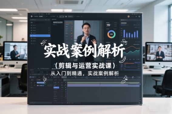 剪辑与运营实战课，从入门到精通，实战案例解析(更新2026)-蚂蚁汇资源分享项目网
