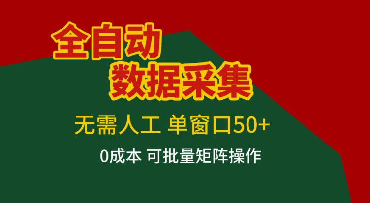 全自动数据采集，无需人工，单窗口50+，0成本可批量矩阵操作【揭秘】-蚂蚁汇资源分享项目网