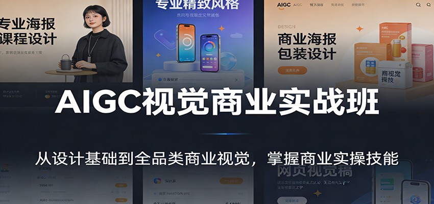 AIGC视觉商业实战班：从设计基础到全品类商业视觉，掌握商业实操技能-蚂蚁汇资源分享项目网