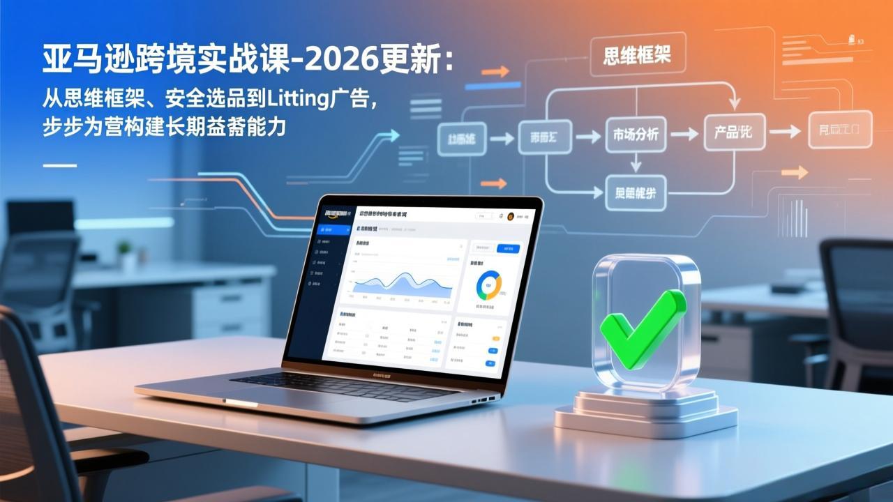 亚马逊跨境实战课-2026更新：从思维框架、安全选品到Listing广告，步步为营构建长期盈利能力-蚂蚁汇资源分享项目网