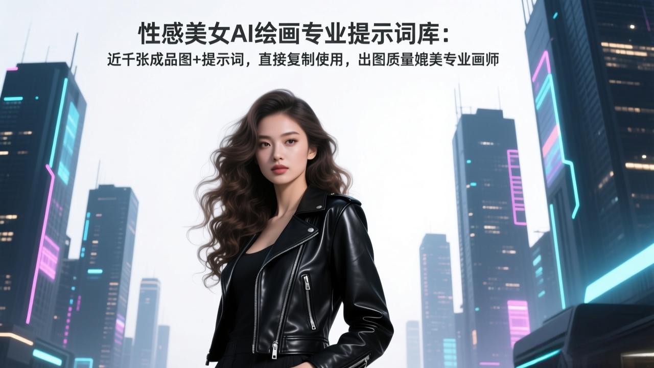 性感美女AI绘画专业提示词库：近千张成品图+提示词，直接复制使用，出图质量媲美专业画师-蚂蚁汇资源分享项目网