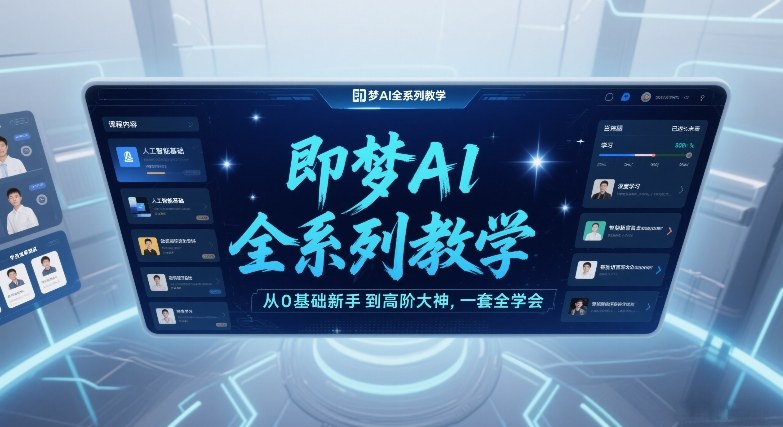 即梦AI全系列教学，从0基础新手到高阶大神，一套全学会-蚂蚁汇资源分享项目网
