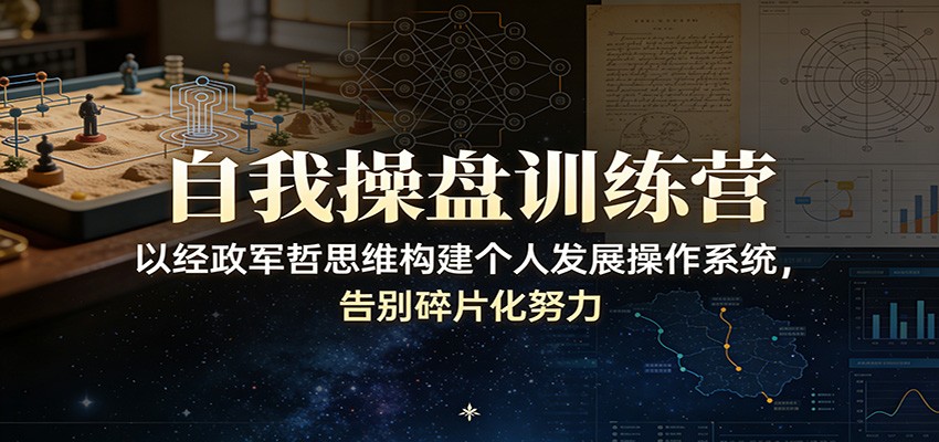 自我操盘训练营：以经政军哲思维构建个人发展操作系统，告别碎片化努力-蚂蚁汇资源分享项目网