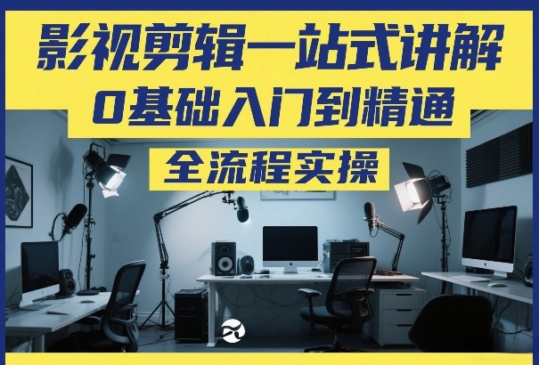 影视剪辑一站式讲解，0基础入门到精通，全流程实操-蚂蚁汇资源分享项目网