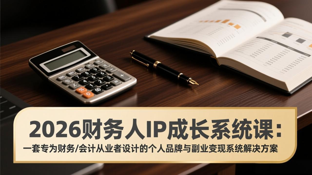 2026财务人IP成长系统课：一套专为财务/会计从业者设计的个人品牌与副业变现系统解决方案-蚂蚁汇资源分享项目网