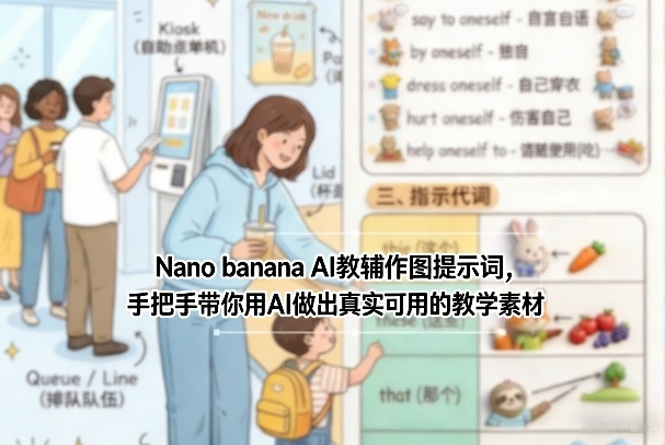 Nano banana AI教辅作图提示词，手把手带你用AI做出真实可用的教学素材-蚂蚁汇资源分享项目网