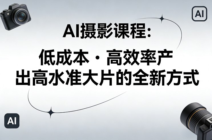 AI摄影课程，低成本高效率产出高水准大片的全新方式-蚂蚁汇资源分享项目网