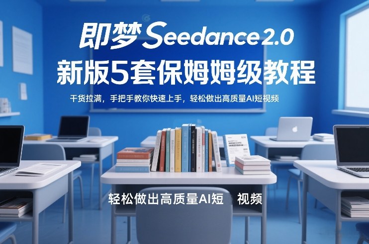 即梦Seedance2.0新版5套保姆级教程，干货拉满，手把手教你快速上手，轻松做出高质量AI短视频-蚂蚁汇资源分享项目网