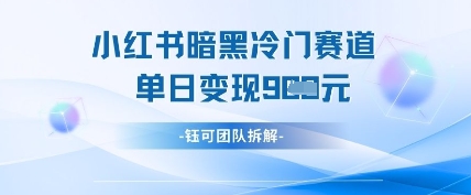 小红书冷门-蚂蚁汇资源分享项目网
