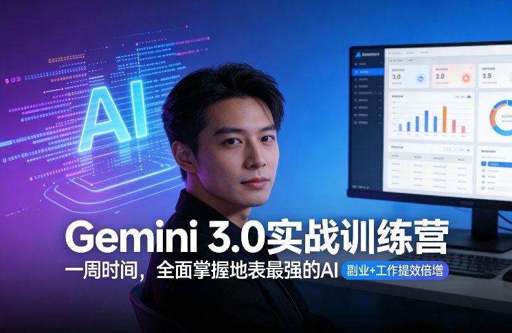 Gemini 3.0实战训练营，一周时间，全面掌握地表最强的AI，副业+工作提效倍增(更新)-蚂蚁汇资源分享项目网