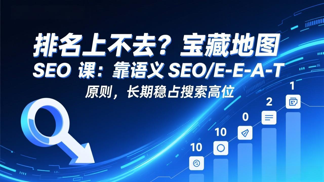 排名上不去？宝藏地图 SEO 课：靠语义 SEO+E-E-A-T 原则，长期稳占搜索高位-蚂蚁汇资源分享项目网