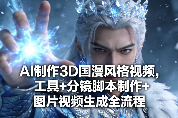 AI制作3D国漫风格视频，工具+分镜脚本制作+图片视频生成全流程-蚂蚁汇资源分享项目网