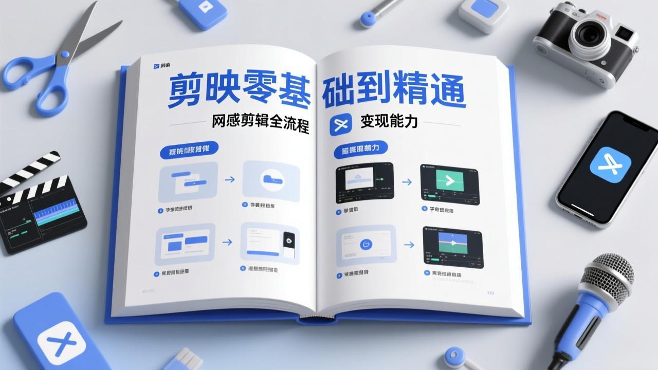 剪映零基础也能快速上手，从入门到精通掌握网感剪辑全流程，掌握能直接变现的剪辑能力-蚂蚁汇资源分享项目网