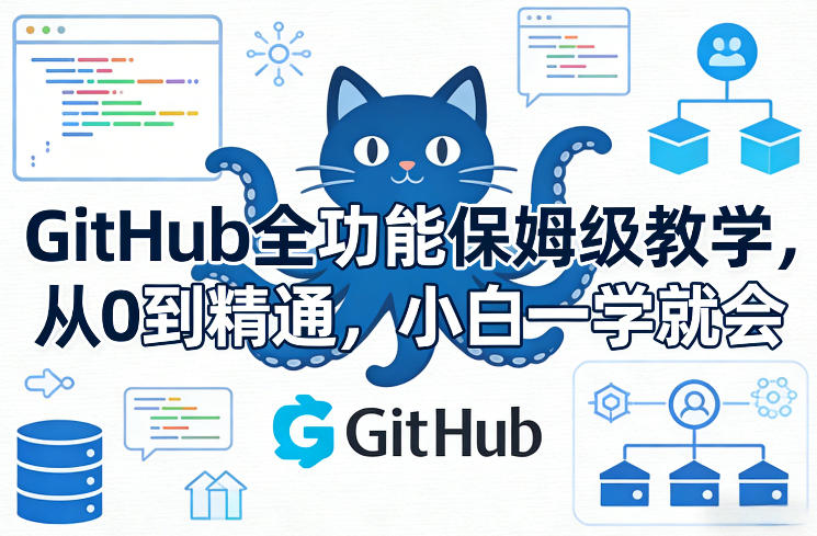 GitHub全功能保姆级教学，从0到精通，小白一学就会-蚂蚁汇资源分享项目网