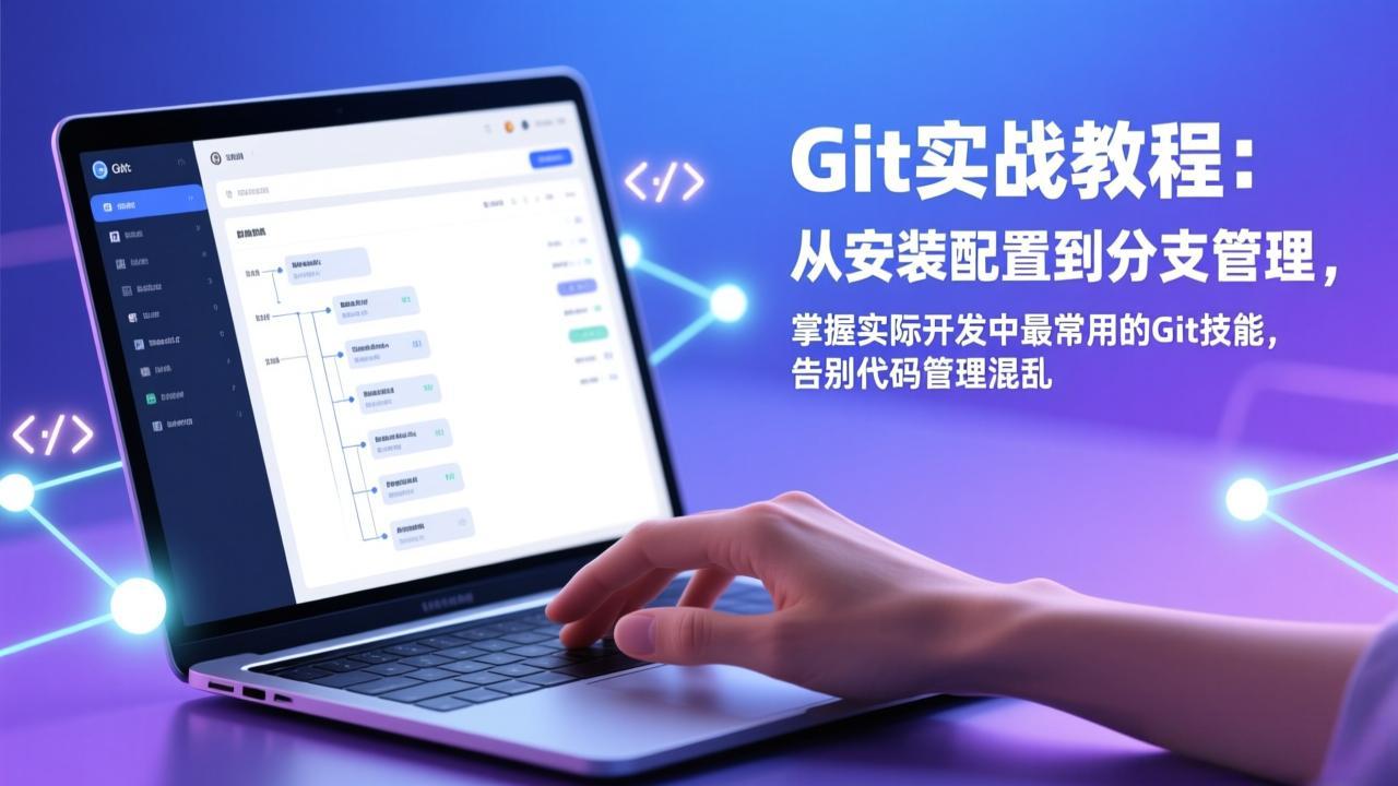Git实战教程：从安装配置到分支管理，掌握实际开发中最常用的Git技能，告别代码管理混乱-蚂蚁汇资源分享项目网
