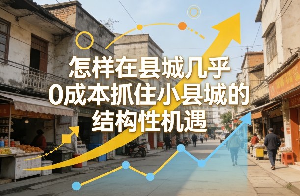 付费文章：怎样在县城几乎0成本抓住小县城的结构性机遇-蚂蚁汇资源分享项目网