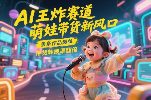 AI王炸赛道，萌娃带货新风口，条条作品爆单，带货转换率翻倍，核心逻辑拆解-蚂蚁汇资源分享项目网