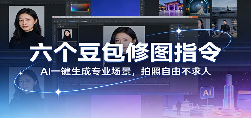 六个豆包修图指令：AI 一键生成专业场景，拍照自由不求人-蚂蚁汇资源分享项目网