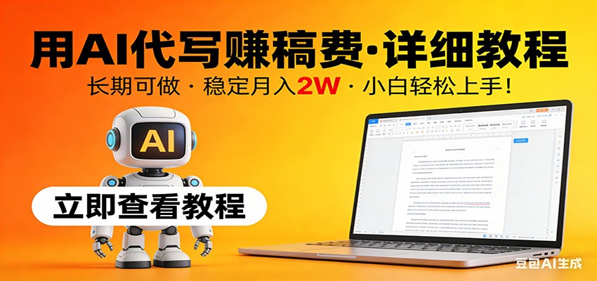 用AI代写赚稿费，详细教程，长期可做，稳定月入2W，小白轻松上手！-蚂蚁汇资源分享项目网