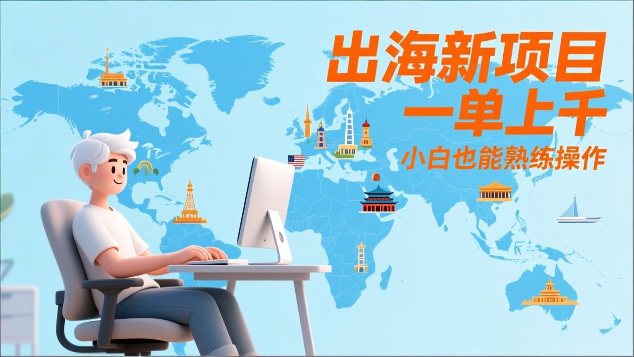 出海新项目，一单上千，小白也能熟练操作-蚂蚁汇资源分享项目网