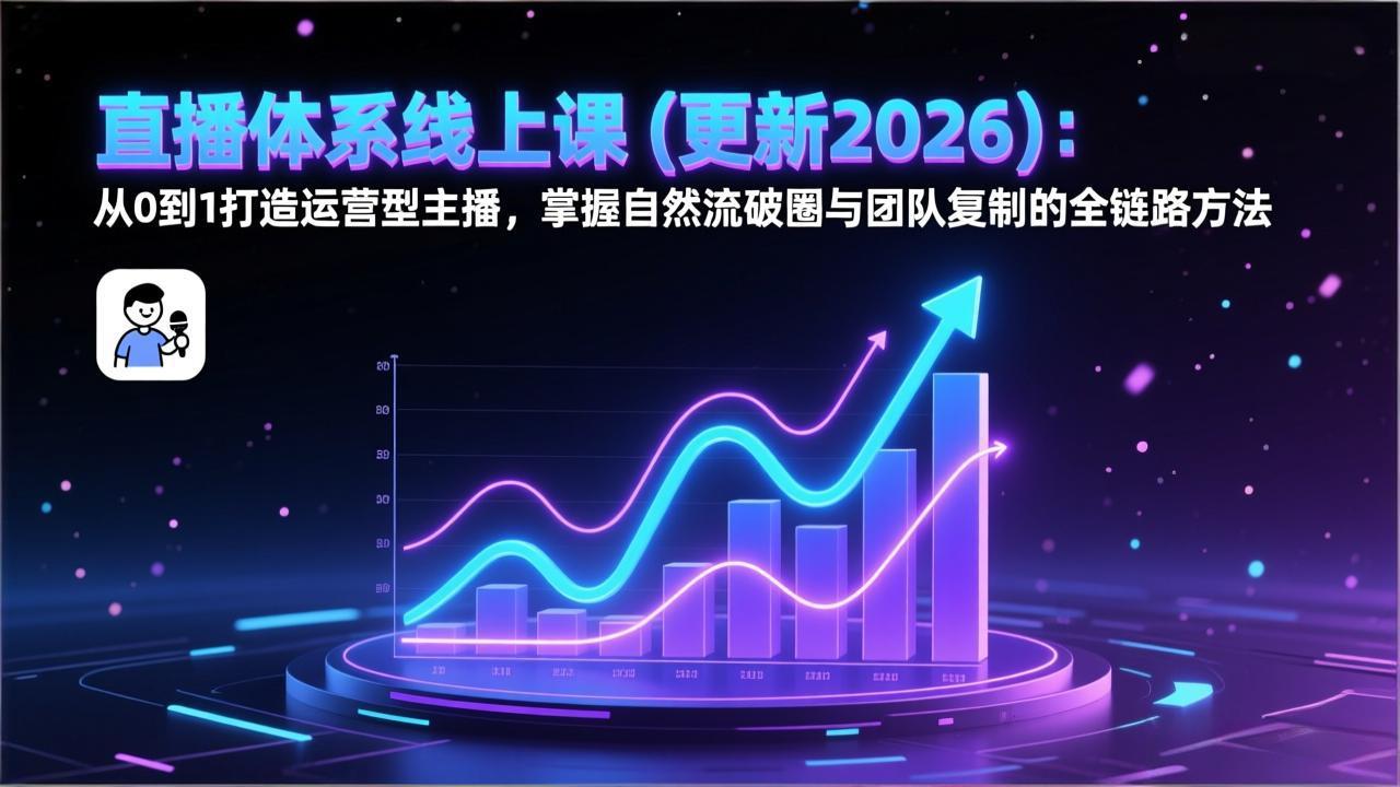 直播体系线上课(更新3月-蚂蚁汇资源分享项目网
