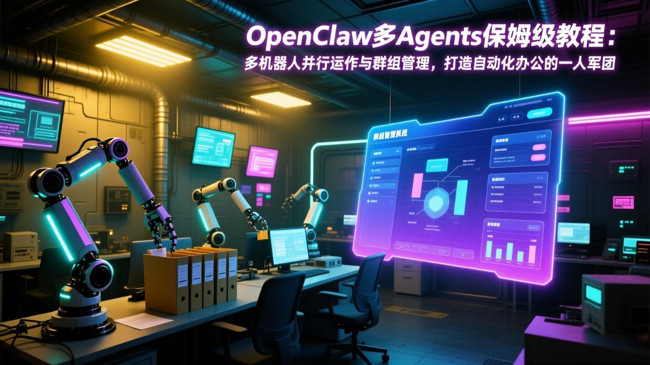 OpenClaw多Agents保姆级教程：多机器人并行运作与群组管理，打造自动化办公的一人军团-蚂蚁汇资源分享项目网