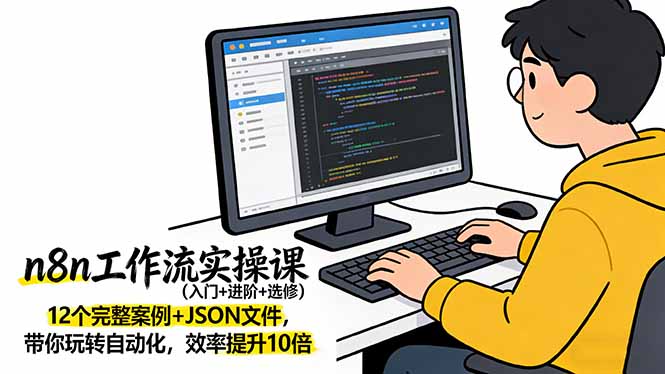 n8n工作流实操课(入门+进阶+选修-蚂蚁汇资源分享项目网