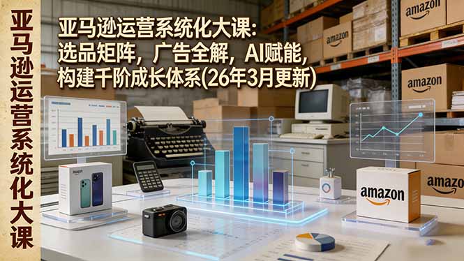 亚马逊运营系统化大课：选品矩阵，广告全解，AI赋能，构建千阶成长体系(26年3月更新-蚂蚁汇资源分享项目网