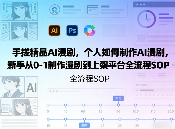 手搓精品AI漫剧，个人如何制作AI漫剧，新手从0-1制作漫剧到上架平台全流程SOP-蚂蚁汇资源分享项目网
