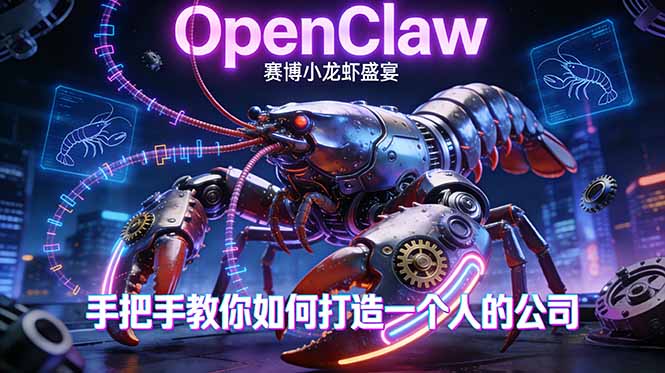 OpenClaw，小龙虾-从产品到爆款的成长之路，手把手教你如何打造一个人的公司-蚂蚁汇资源分享项目网