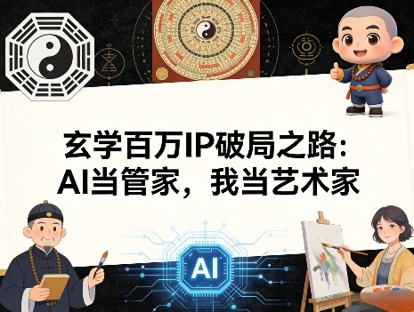 玄学百万IP破局之路：AI当管家，我当艺术家-蚂蚁汇资源分享项目网