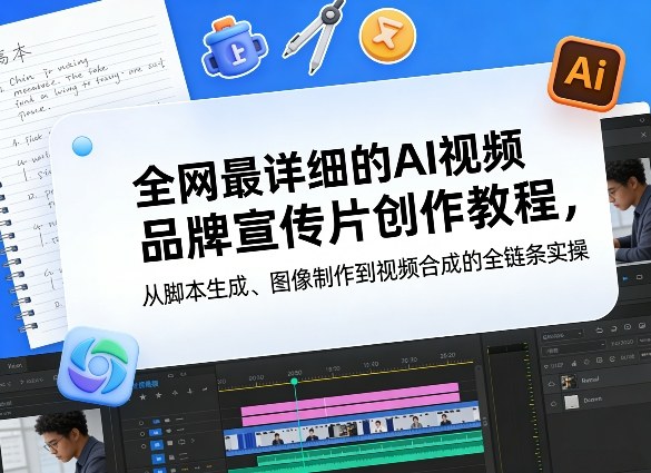 全网最详细的AI视频品牌宣传片创作教程，从脚本生成、图像制作到视频合成的全链条实操-蚂蚁汇资源分享项目网