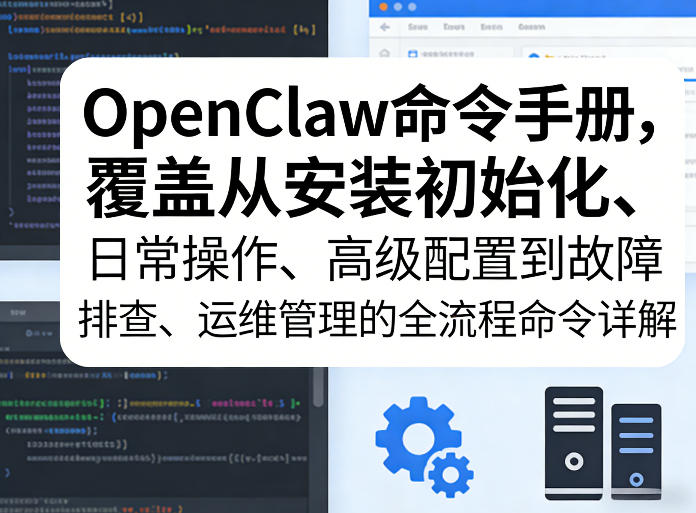 OpenClaw命令手册，覆盖从安装初始化、日常操作、高级配置到故障排查、运维管理的全流程命令详解-蚂蚁汇资源分享项目网